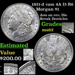 1921-d vam 4A I3 R6 Morgan Dollar $1 Grades Select Unc