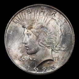 1925-p Peace Dollar $1 Grades Choice+ Unc