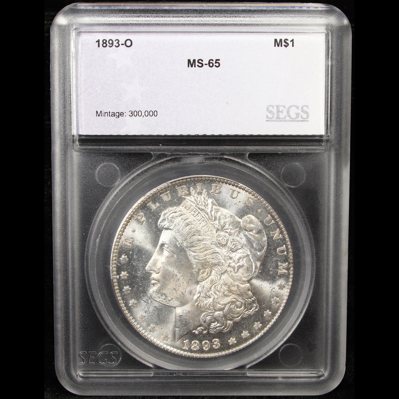 ***Auction Highlight*** 1893-o Morgan Dollar $1 Graded ms65 By SEGS (fc)