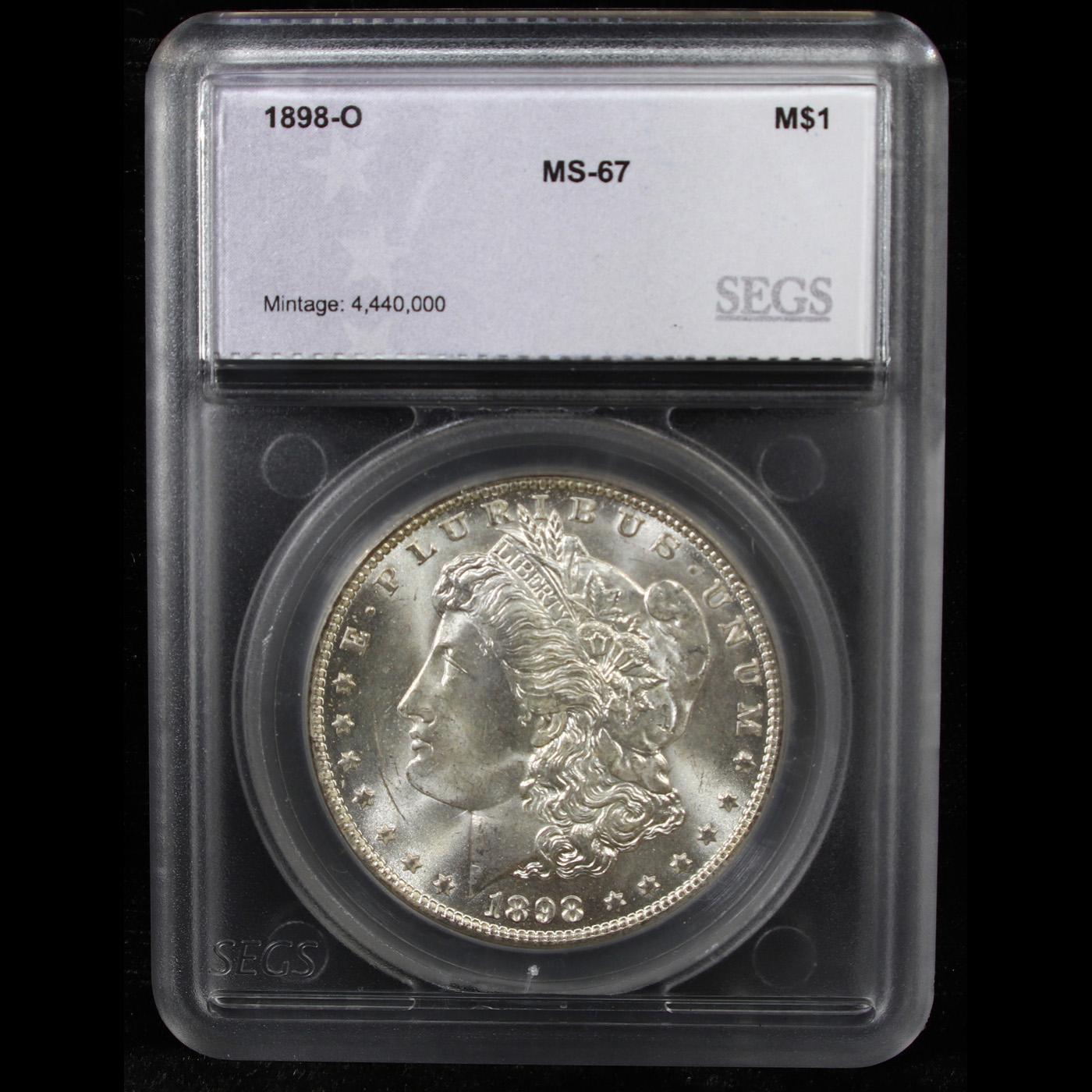 ***Auction Highlight*** 1898-o Morgan Dollar $1 Graded ms67 By SEGS (fc)