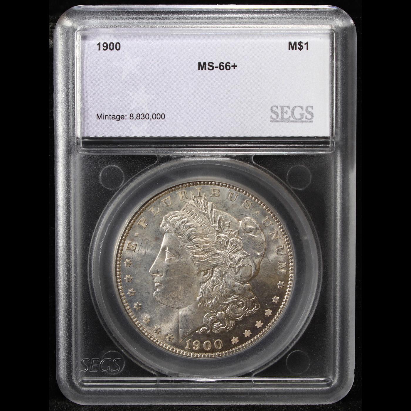 ***Auction Highlight*** 1900-p Morgan Dollar $1 Graded ms66+ By SEGS (fc)