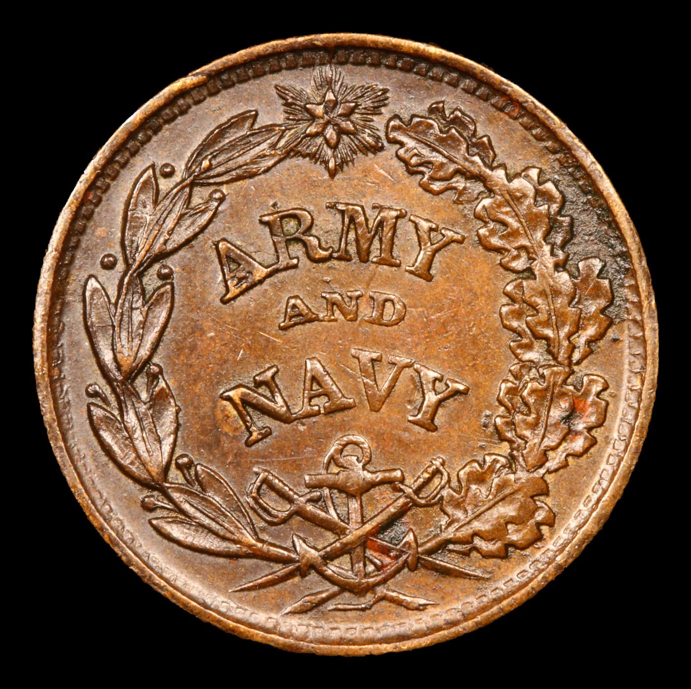 1863 Army & Navy F-210/323a Civil War Token 1c Grades Select Unc BN