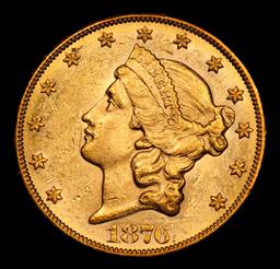 ***Auction Highlight*** 1876-cc Gold Liberty Double Eagle $20 Graded Select Unc By SEGS (fc)