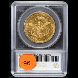***Auction Highlight*** 1876-cc Gold Liberty Double Eagle $20 Graded Select Unc By SEGS (fc)