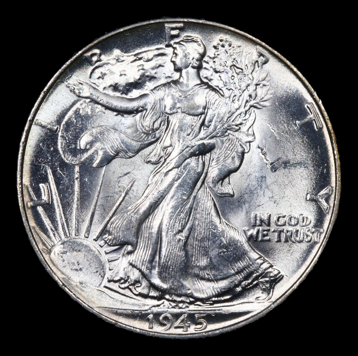 1945-p Walking Liberty Half Dollar 50c Grades Select+ Unc