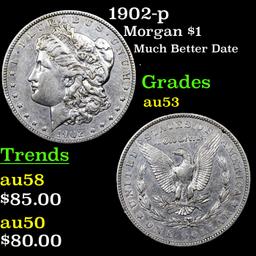 1902-p Morgan Dollar $1 Grades Select AU