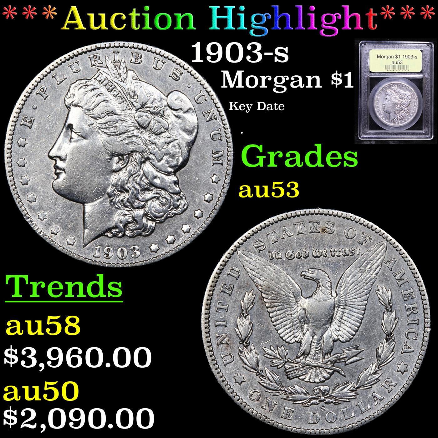 ***Auction Highlight*** 1903-s Morgan Dollar $1 Graded Select AU By USCG (fc)