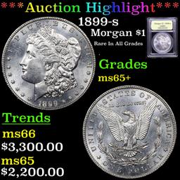 ***Auction Highlight*** 1899-s Morgan Dollar $1 Graded GEM+ Unc By USCG (fc)