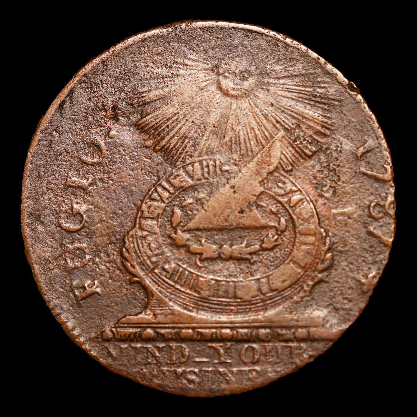 ***Auction Highlight*** 1787 Fugio Mint Error Newman 1-B Colonial Cent 1c Graded vf30 By SEGS (fc)