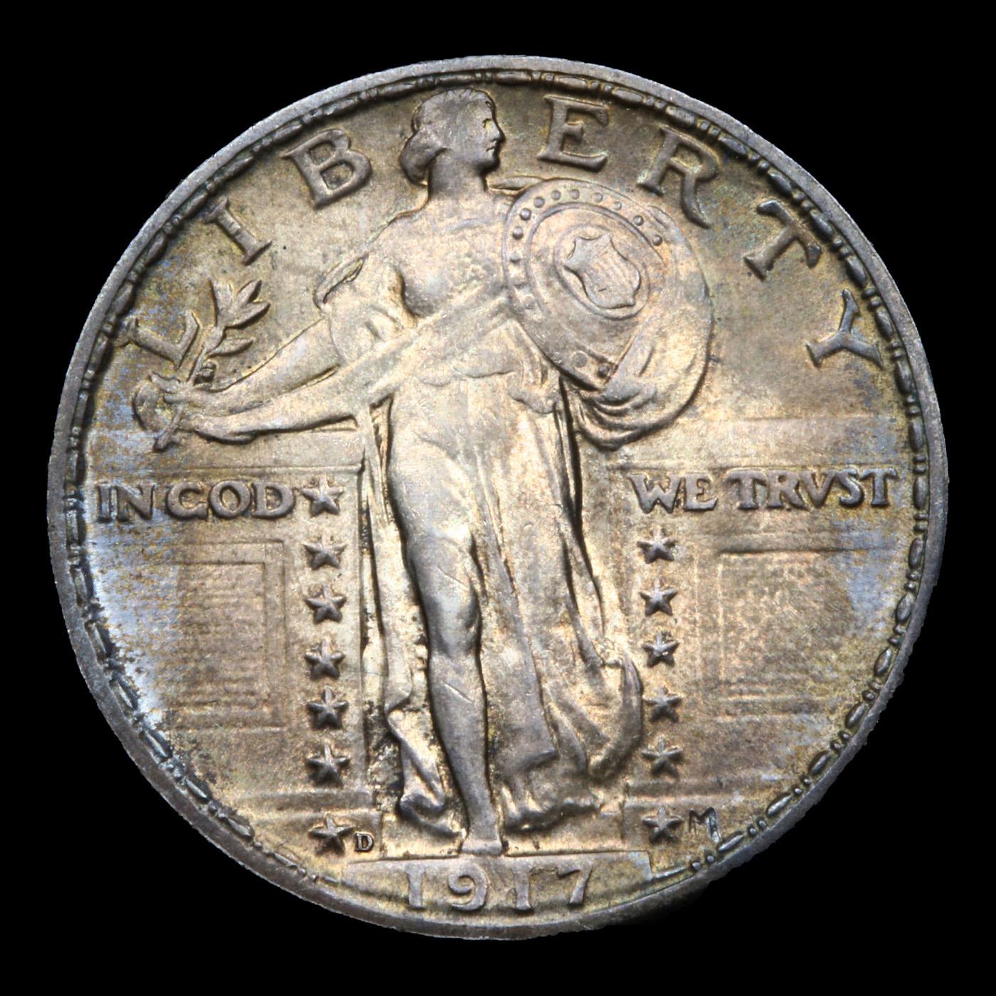 ***Auction Highlight*** 1917-d Ty II Standing Liberty Quarter 25c Graded ms65 By SEGS