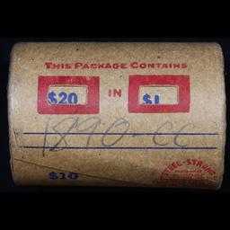 ***Auction Highlight*** Full solid Key date 1890-cc Morgan silver dollar roll, 20 coins.  (fc)