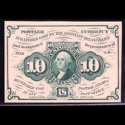 PCGS 1862 US Fractional Currency 10c First Issue fr-1243 Washington Graded cu63 PPQ By PCGS