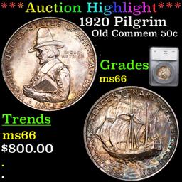 ***Auction Highlight*** 1920 Pilgrim Old Commem Half Dollar 50c Graded ms66 By SEGS (fc)