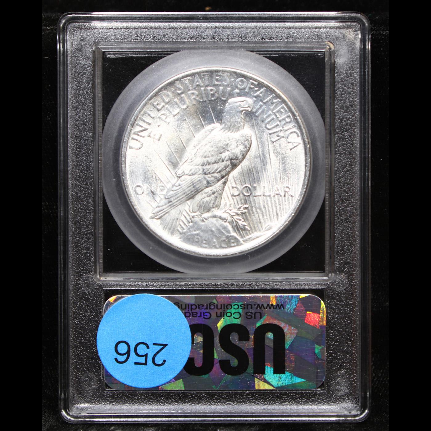 ***Auction Highlight*** 1922-p Peace Dollar $1 Graded GEM+ Unc By USCG (fc)