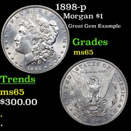 1898-p Morgan Dollar $1 Grades GEM Unc