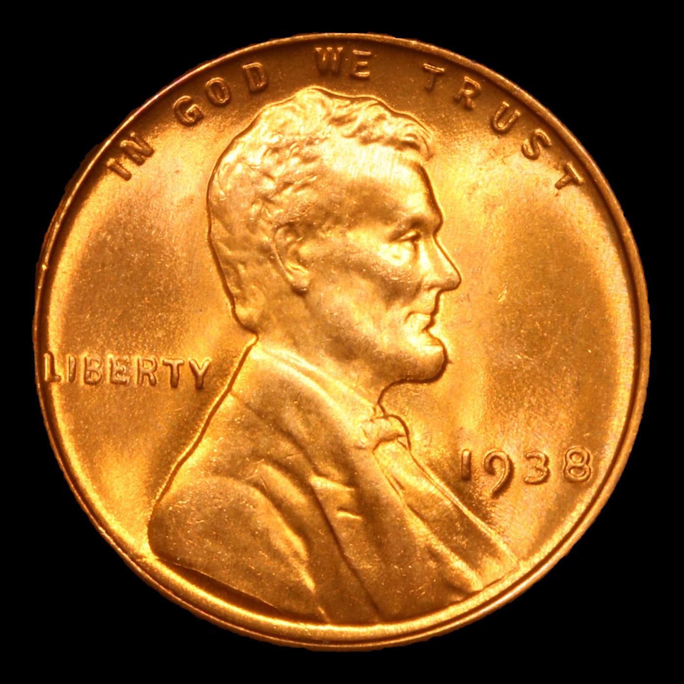 ***Auction Highlight*** 1938-p Near Top POP! Lincoln Cent 1c Graded ms67+ rd By SEGS (fc)