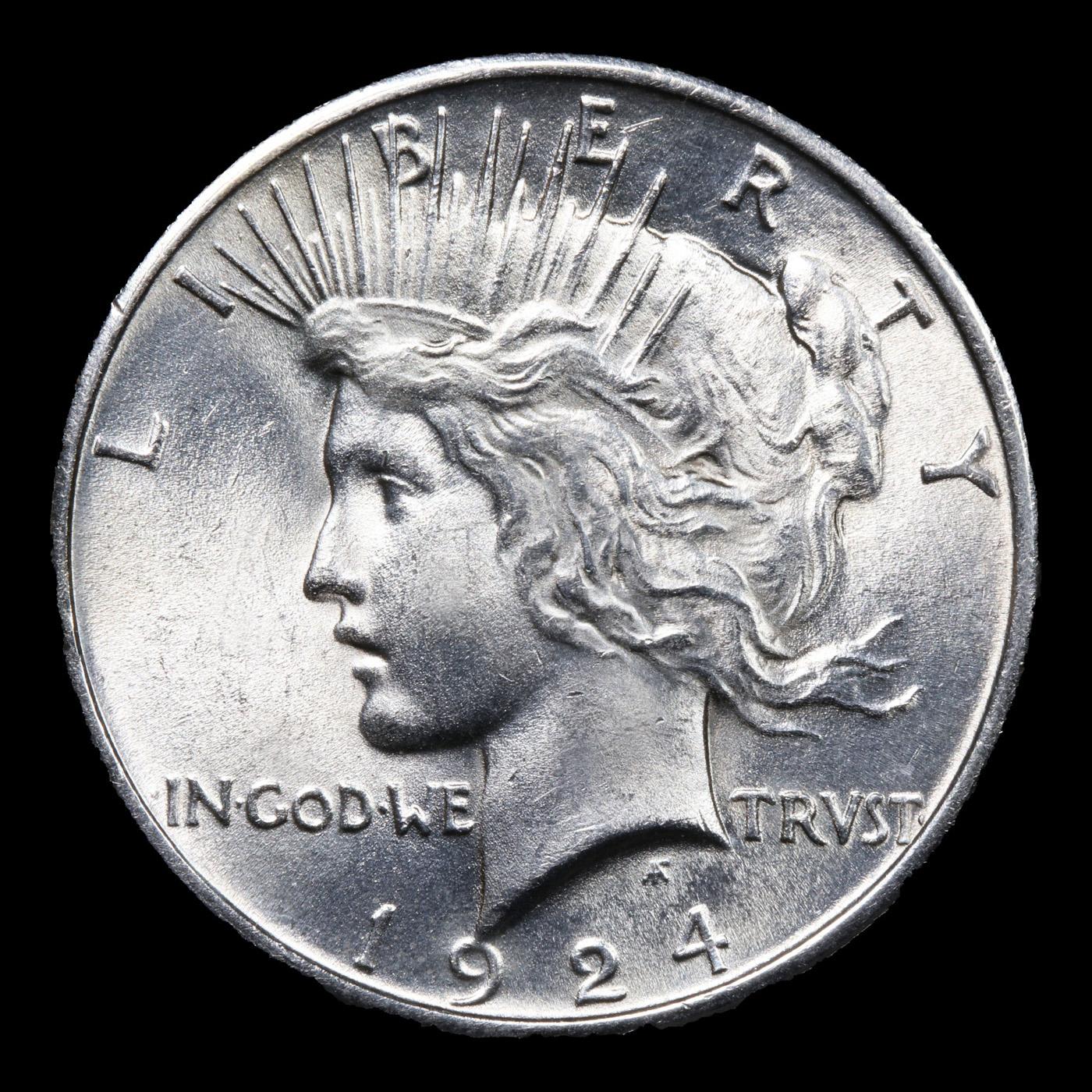 1924-p Peace Dollar $1 Grades Choice+ Unc