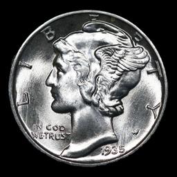 1935-p Mercury Dime 10c Grades GEM++ FSB