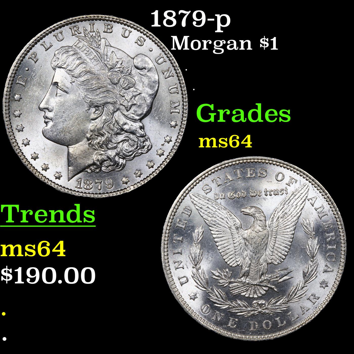 1879-p Morgan Dollar $1 Grades Choice Unc