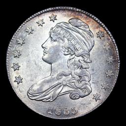 ***Auction Highlight*** 1835 O-110 Capped Bust Half Dollar 50c Graded au58+ By SEGS (fc)