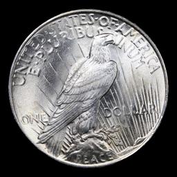 ***Auction Highlight*** 1925-p Near Top POP! Peace Dollar $1 Graded ms67+ By SEGS (fc)