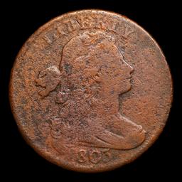 1803 Draped Bust Large Cent 1c Grades vg+