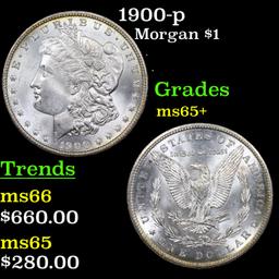 1900-p Morgan Dollar $1 Grades GEM+ Unc