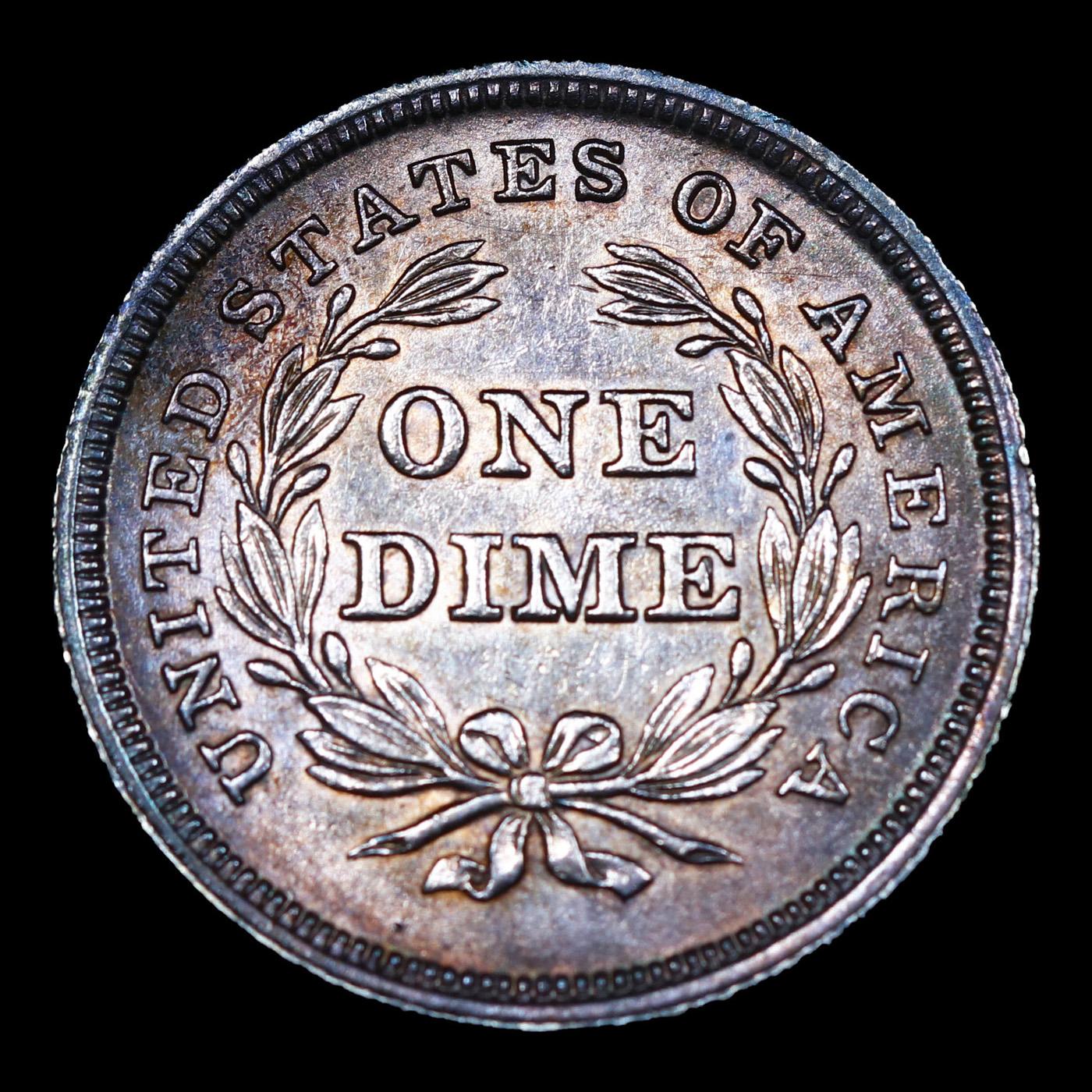 ***Auction Highlight*** 1837 Seated Liberty Dime 10c Graded ms63+ By SEGS (fc)