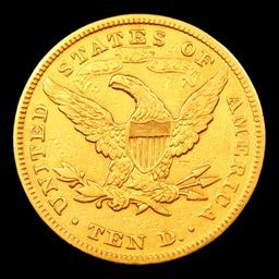 ***Auction Highlight*** 1872-p Gold Liberty Eagle $10 Graded au55 details By SEGS (fc)