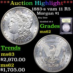 ***Auction Highlight*** 1883-s vam 11 R5 Morgan Dollar $1 Graded Select Unc By USCG (fc)