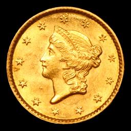 ***Auction Highlight*** 1851 TY I Gold Dollar $1 Graded ms64 By SEGS (fc)