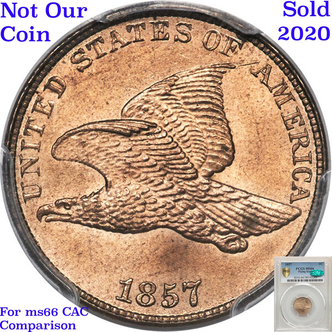 ***Auction Highlight*** 1857 TOP POP! Flying Eagle Cent 1c Graded ms66+ By SEGS (fc)