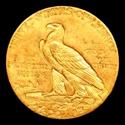 ***Auction Highlight*** 1912-p Gold Indian Quarter Eagle $2 1/2 Graded Choice+ Unc By USCG (fc)
