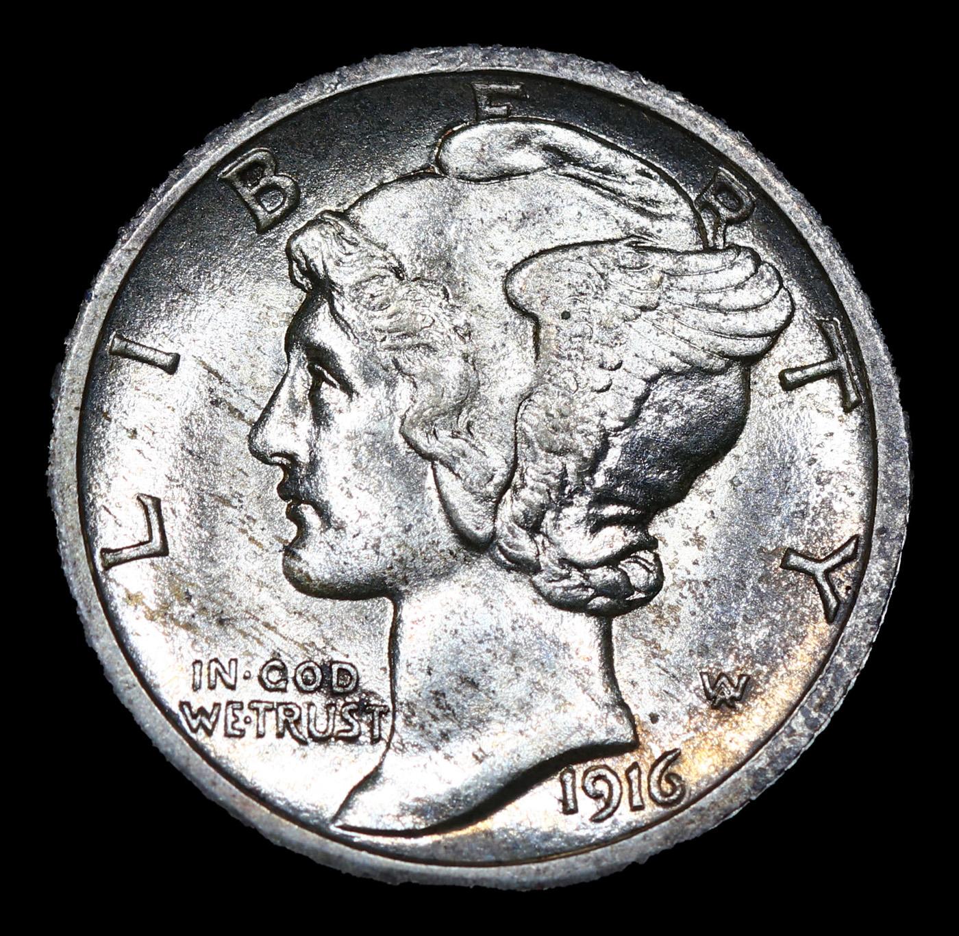 ***Auction Highlight*** 1916-s Mercury Dime 10c Graded ms67 By SEGS (fc)
