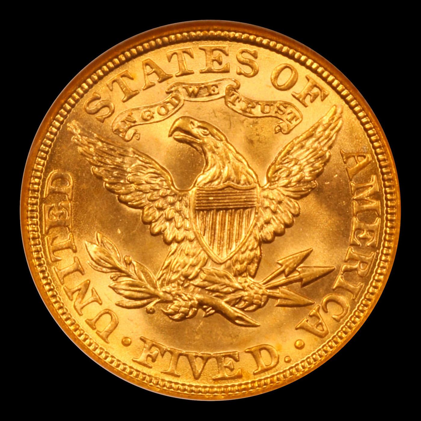 ***Auction Highlight*** 1907 TOP POP Gold Liberty Half Eagle $5 Graded ms68 By SEGS (fc)
