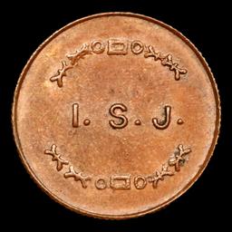 I.S.J. Token Issued by Ingenio San José sugarmill in Yolombó, Antioquia Department TC# 438762 Grades