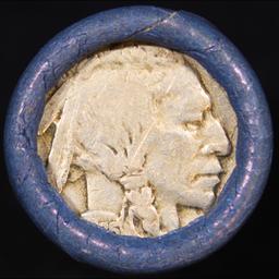 Buffalo Nickel Shotgun Roll in old Bell Telephone Bank Wrapper 1935 & d Mint Ends