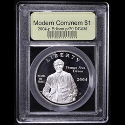 Proof 2004-p Edison Modern Commem Dollar $1 Graded GEM++ Proof Deep Cameo by USCG