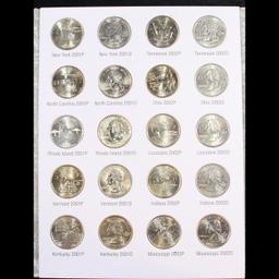 Virtually complete Gem Unc Washington Quarter Book 1999-2003 49 coins Missing 1 Coin