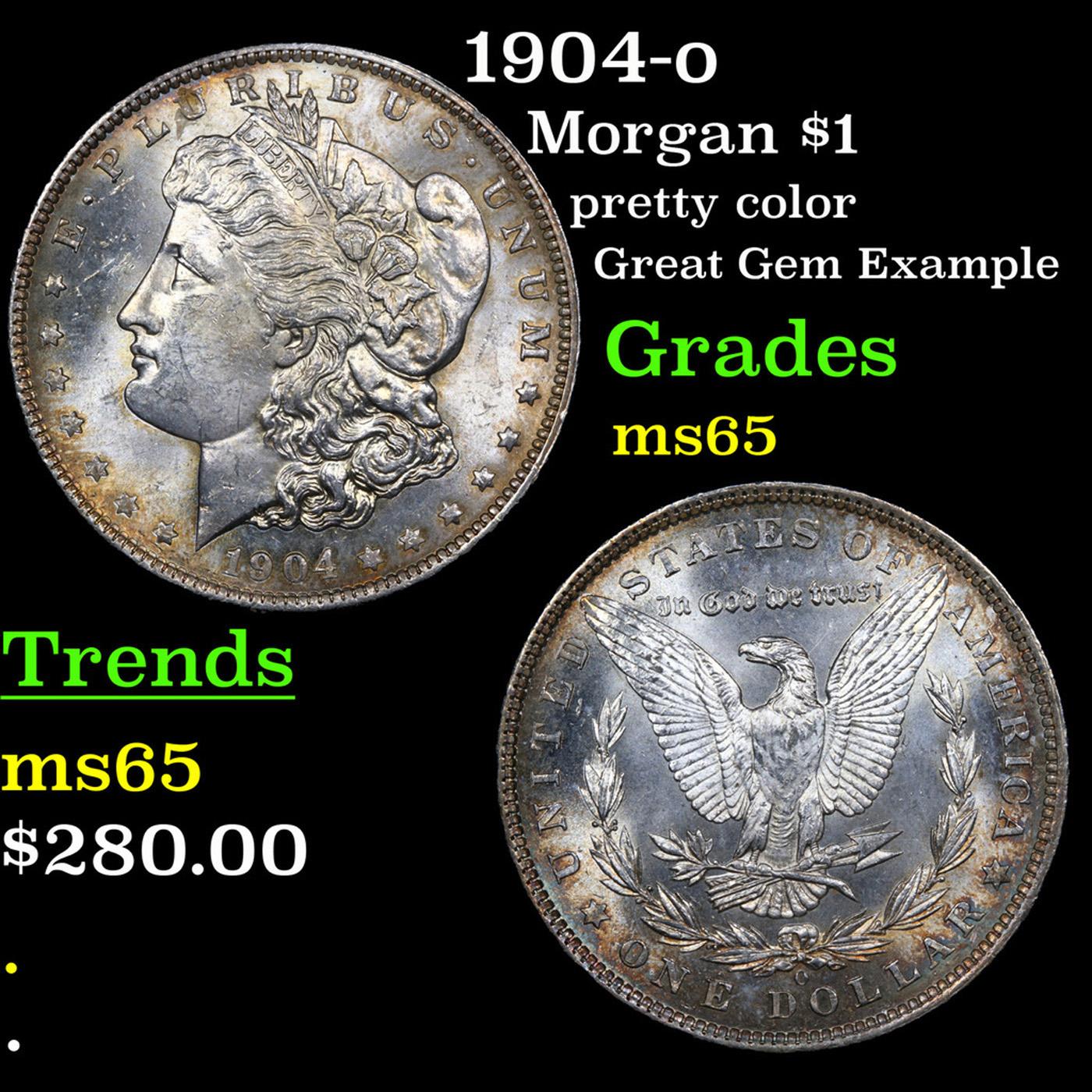 1904-o Morgan Dollar $1 Grades GEM Unc