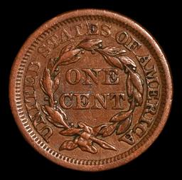 1856 Braided Hair Large Cent 1c Grades xf+