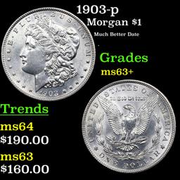 1903-p Morgan Dollar $1 Grades Select+ Unc