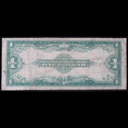 1923 $1 large size Blue Seal Silver Certificate, Signatures of Woods & White FR-238 Grades f+