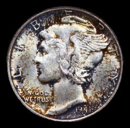 ***Auction Highlight*** 1941-p Mercury Dime TOP POP! 10c Graded ms68+ fsb By SEGS (fc)