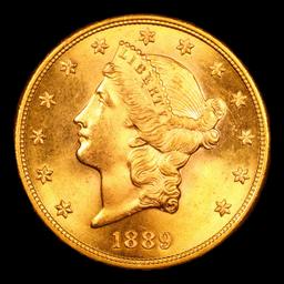 ***Auction Highlight*** 1889-s Gold Liberty Double Eagle TOP POP! $20 Graded ms65+ By SEGS (fc)