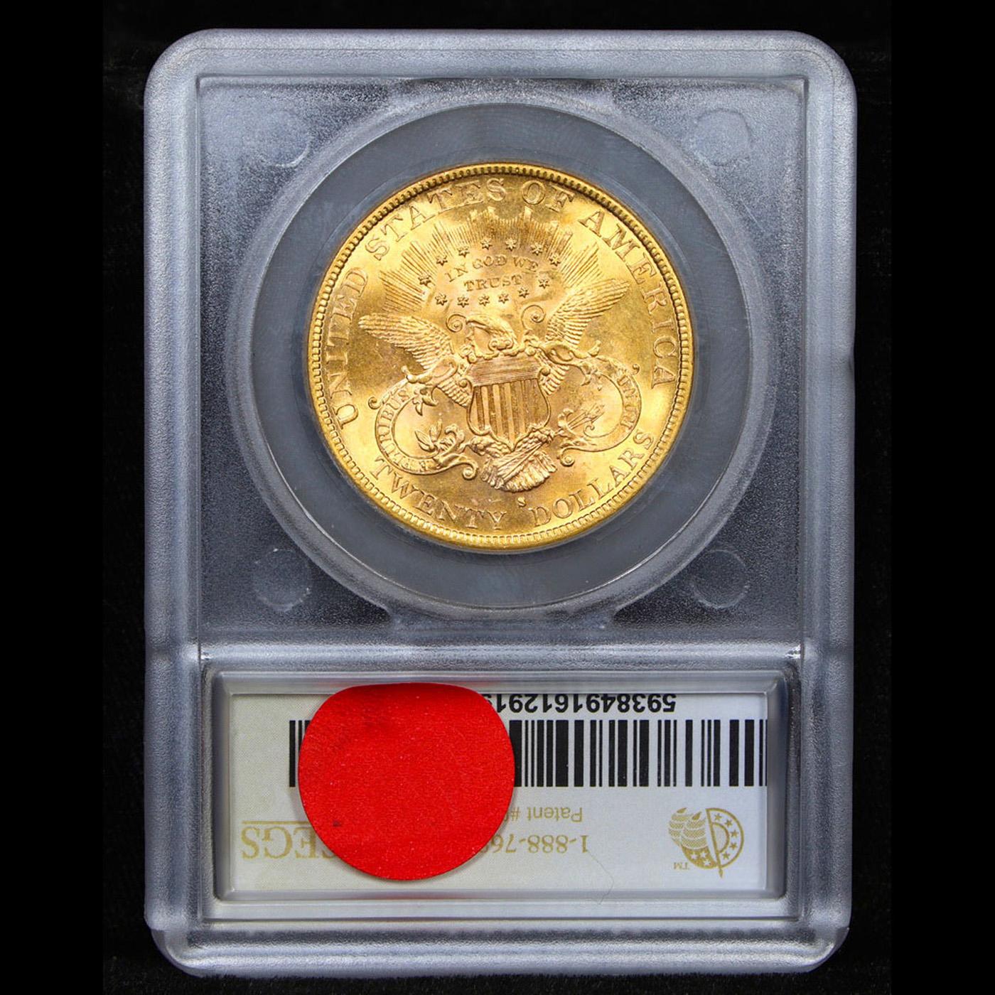 ***Auction Highlight*** 1889-s Gold Liberty Double Eagle TOP POP! $20 Graded ms65+ By SEGS (fc)