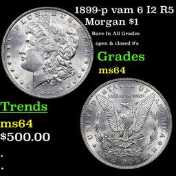 1899-p Morgan Dollar vam 6 I2 R5 $1 Grades Choice Unc