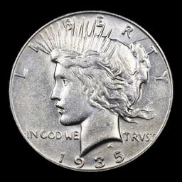 1935-p Peace Dollar $1 Grades Choice AU/BU Slider