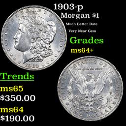 1903-p Morgan Dollar $1 Grades Choice+ Unc