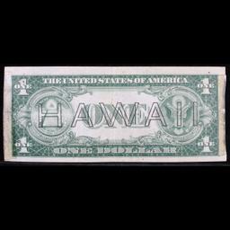 1935A $1 Silver Certificate Hawaii WWII Emergency Currency Rare PC Block Grades vf++